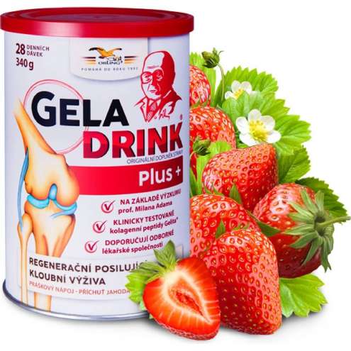 GELADRINK Plus Jahoda - Kloubní výživa s jahodovou příchutí, 340 g